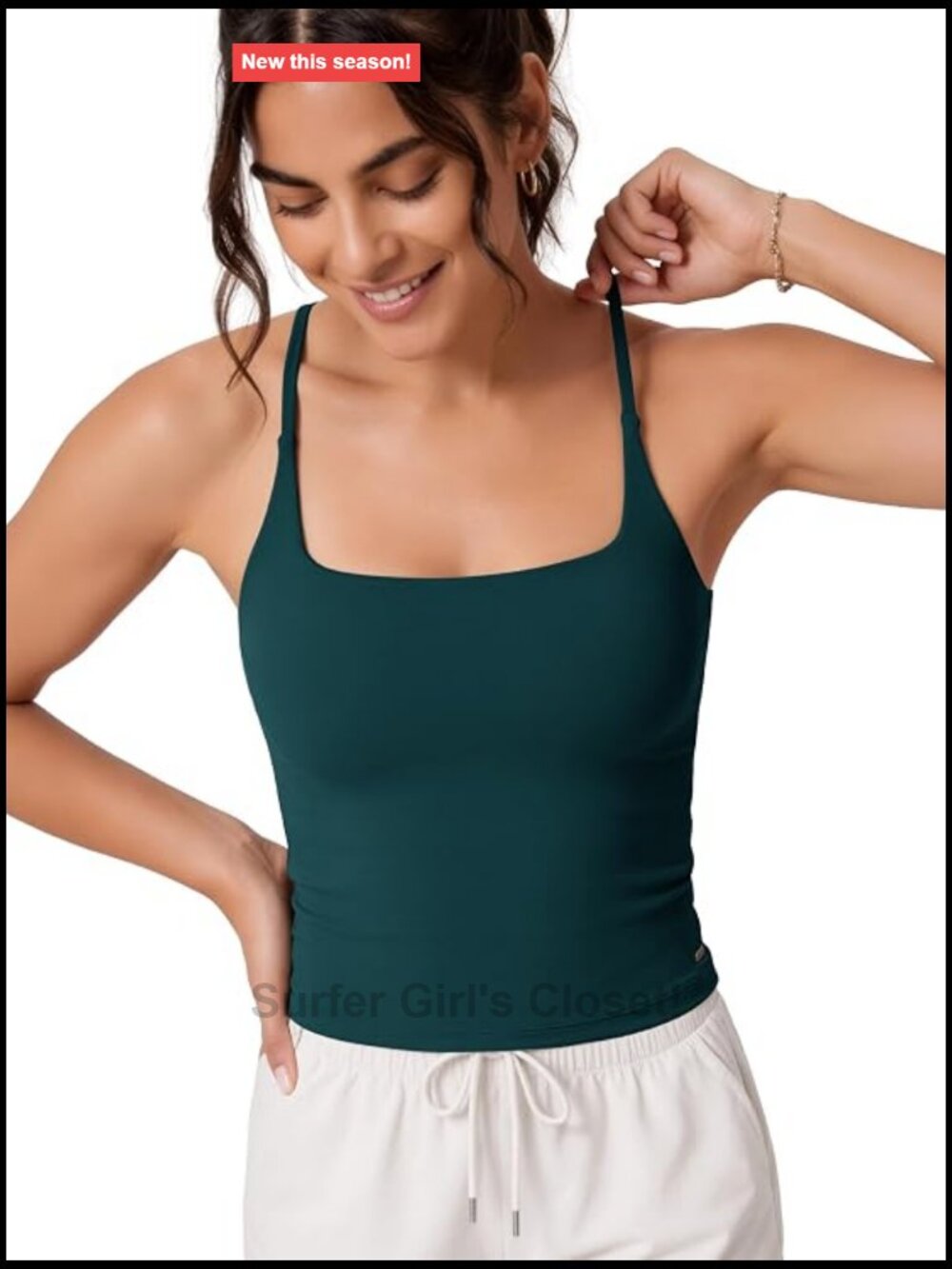Women's Strappy Back Tank with Built in Bra, Buttery Soft Yoga Crop